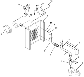 Fuel System Diagram and Parts List for 0047420 (3638011 - 3989689)(2004) Generac Generator