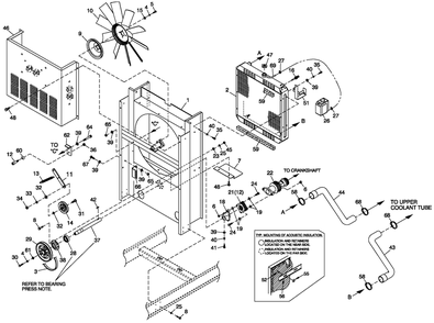 Ev Cool Pkg 3.0l Diagram and Parts List for QT06030ANSN (4361373 - 5017502)(2008) Generac Generator