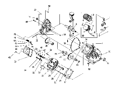 Engine 1 Diagram and Parts List for 006237-0  Generac Generator