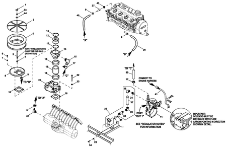 Ev Fuelsys Ng/Lpv 1.5l Diagram and Parts List for ET03015JNSX (6939858)(2012) Generac Generator