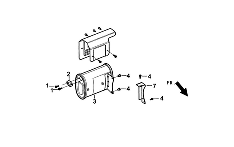 Muffler Diagram and Parts List for 005939-5  Generac Generator