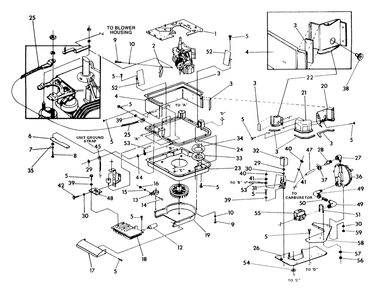 Engine Sheet Metal Diagram and Parts List for 9847-0  Generac Generator