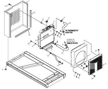 Radiator Diagram and Parts List for 0050402 (4059474 - 4208341)(2014) Generac Generator