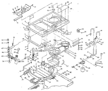 Base And Pulleys - Exhaust Out The Bottom Diagram and Parts List for 9009-3  Generac Generator