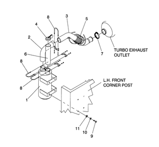 Muffler Diagram and Parts List for 4064-0  Generac Generator