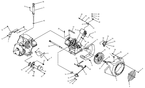 Engine 2 Diagram and Parts List for 0050950 (0405V00490 - 3305V03396)(2005) Generac Generator