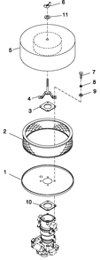 Air Cleaner 5.4l/6.8l Ford Diagram and Parts List for QT13068AVAN (4265277)(2005) Generac Generator