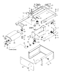 Mounting Base Diagram and Parts List for 6209-0  Generac Generator
