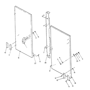 Front Radiator Kit Diagram and Parts List for 9301-2  Generac Generator