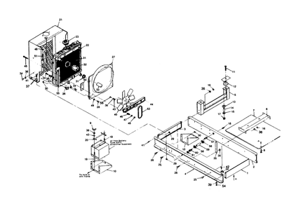 Mounting Base Diagram and Parts List for 1010-A  Generac Welder