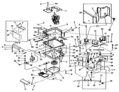 Sheet Metal Diagram and Parts List for 0661-3  Generac Generator