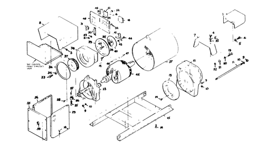 Tractor Driven Generator And Mounting Base Diagram and Parts List for 6872-3  Generac Generator