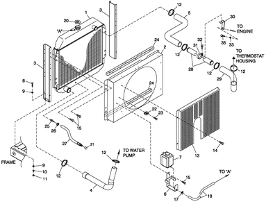 Ev Radiator 3.0l G3 Diagram and Parts List for 0049175 (4163305 - 4269489)(2007) Generac Generator