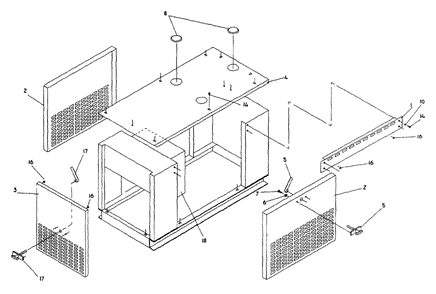 Compartment Diagram and Parts List for 0845-1  Generac Generator