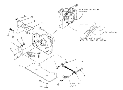 Electronic Governor Diagram and Parts List for 0611-4  Generac Generator