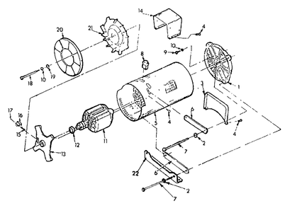 Generator Diagram and Parts List for T4000 (9186-0)(9186-0) Generac Generator
