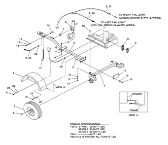 Trailer Diagram and Parts List for 4058-1  Generac Generator