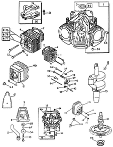 Engine Common Parts 2 Diagram and Parts List for 9592-0  Generac Generator