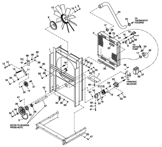 Ev Cooling System 4.2l G3 Diagram and Parts List for 0054200 (4868635 - 5101685)(2008) Generac Generator