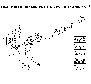 Pump Assy Diagram and Parts List for 006436-0  Generac Pressure Washer