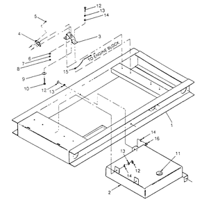 Mounting Base Diagram and Parts List for 9172-1  Generac Generator