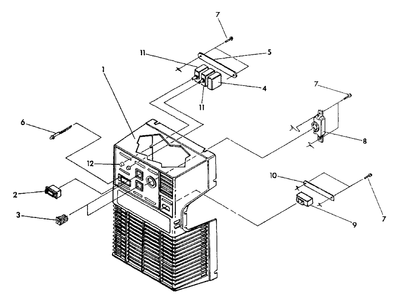 Control Panel Diagram and Parts List for 3500CCG (9412-0)(9412-0) Generac Generator