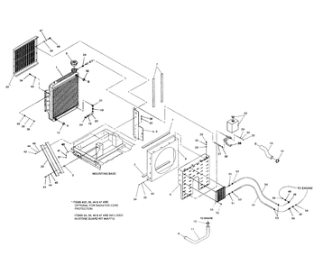 Radiator Diagram and Parts List for 4589-0  Generac Generator