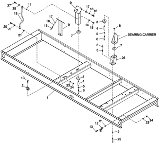 Ev Mounting Base Diagram and Parts List for QT08054ANSNA (5981037 - 5981038)(2010) Generac Generator