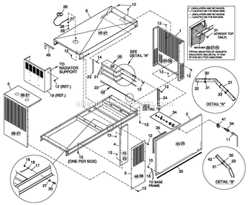 Enclosure C4 Diagram and Parts List for QT06030JVSN (4923850)(2007) Generac Generator