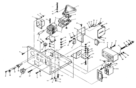 Part Location Diagram of 52641 Generac Handle, Modular Connector