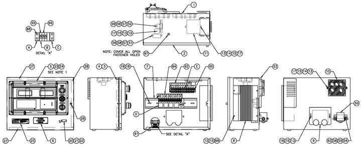 Battery Charger H-Panel 10a 12v Diagram and Parts List for QT13068ANSNA (4501304 - 4777482)(2007) Generac Generator