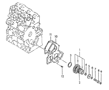 Oil Pump Components Diagram and Parts List for 8950-2  Generac Generator