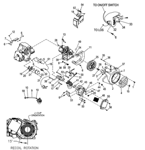 Engine 2 Diagram and Parts List for 5797-0  Generac Generator