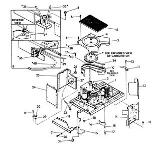 Sheet Metal Diagram and Parts List for 9572-0  Generac Generator