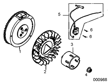 Ignition Components Diagram and Parts List for 0069310 (9999124 - 10041326)(2015) Generac Generator
