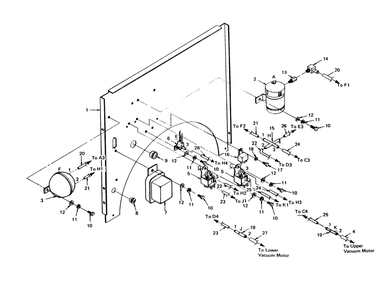 Divider Panel Top Diagram and Parts List for 6973-0  Generac Welder