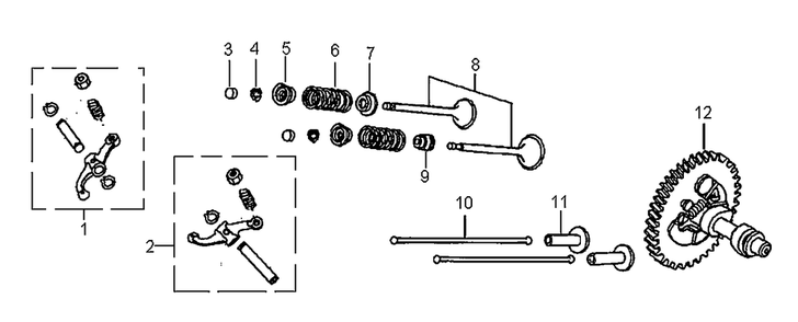 Camshaft Diagram and Parts List for 0060391 (6378237A - 7282253A)(2012) Generac Generator