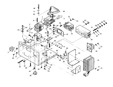 Panel Diagram and Parts List for 6872-2  Generac Generator