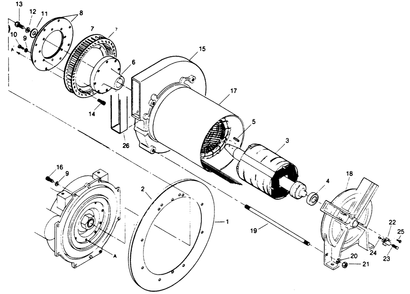 Alternator/Welder Diagram and Parts List for 1013-A  Generac Welder