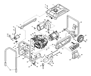 Part Location Diagram of 0K8933 Generac Foot Assembly Gp