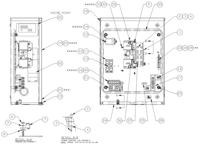 100a Transfer Switch Assembly Diagram and Parts List for 0053263 (5006763 - 5006773)(2008) Generac Generator