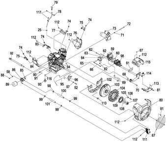 Engine 8 Diagram and Parts List for 0053300 (4718218 - 4869708)(2007) Generac Generator