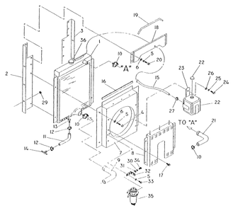 Radiator Diagram and Parts List for 4107-2  Generac Generator