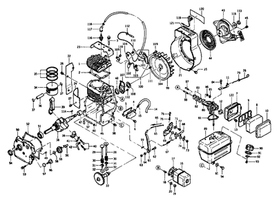 5 Horsepower Engine Kawasaki Model Nbr. Fa210d-1mp Diagram and Parts List for G2450 (8773-0)(8773-0) Generac Generator
