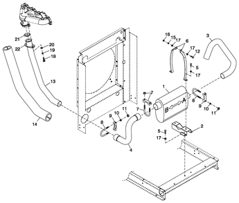 Exhaust System 2.4l G2 Diagram and Parts List for QT02724ANAN (5041854 - 5046648)(2008) Generac Generator