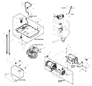 Part Location Diagram of 0742600198 Generac Wire Assembly 8ga 11-Inch Red