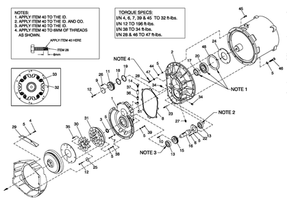 Gearbox 390 Diagram and Parts List for QT08054ANSNA (5981037 - 5981038)(2010) Generac Generator