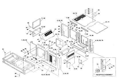Compartment Diagram and Parts List for 4058-0  Generac Generator