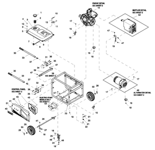 Ev Portable Honeywell 2010 1 Diagram and Parts List for 0060370 (6277479A - 6277568A)(2011) Generac Generator