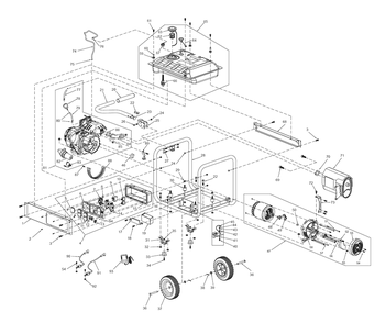 Fig-0 Diagram and Parts List for G0059782 GP7500E Generac Generator